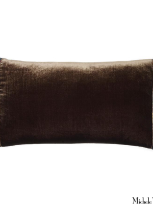 Silk Velvet Pillow Antique Bronze 12x22