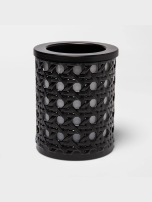 5.7" X 4.5" Bamboo Lattice Pattern Electric Scent Warmer Black - Threshold™