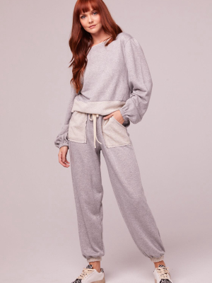 Loy Heather Gray Shimmer Joggers