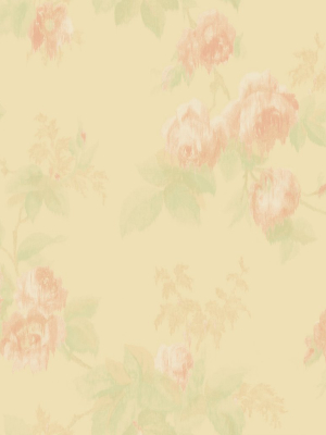 Degas Flowers Wallpaper In Blush And Sand From The Watercolor Florals Collection By Mayflower Wallpaper