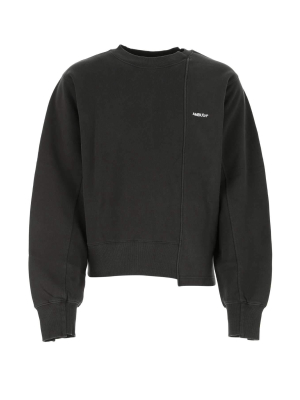 Ambush Logo Embroidered Panelled Crewneck Sweatshirt