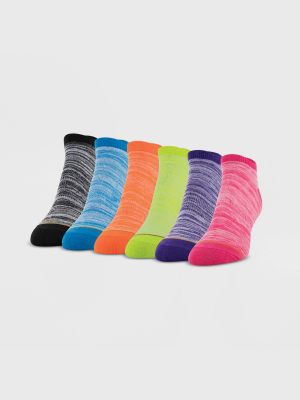 All Pro Women's Lightweight 6pk No Show Athletic Socks - Assorted Colors 4-10