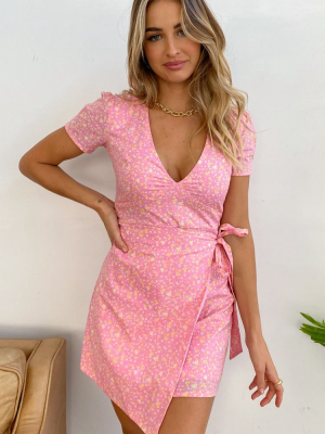 The Real Me Mini Dress Pink Floral