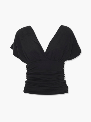 Surplice Ruched Top