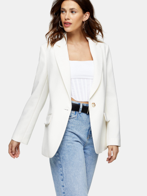 Single Breasted Crepe Blazer