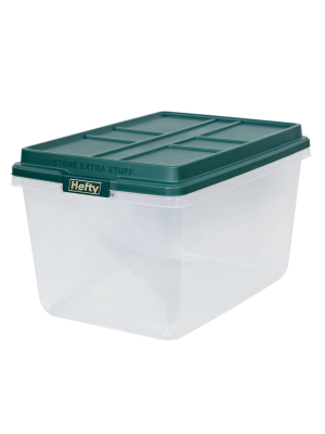 Hefty 72qt Holiday Hi-rise Ornament Divider Green Lid And Handle