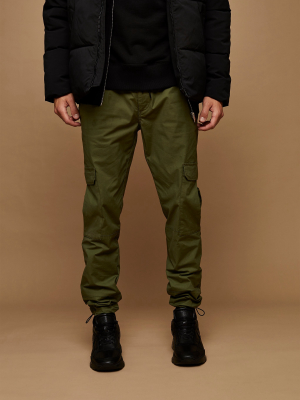 Khaki Skinny Cargo Pants