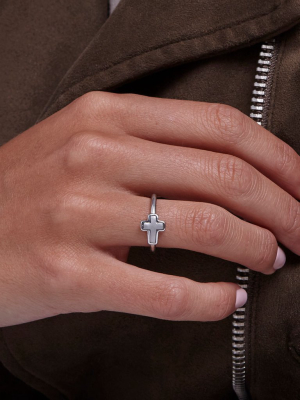 Two-tone Cross Ring