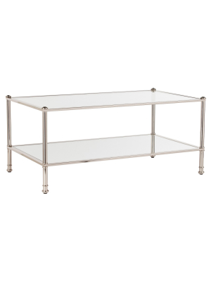 Stephens Coffee Table - Metallic Silver - Aiden Lane