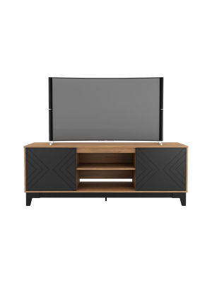 72" Arrow Tv Stand Cinnamon/black - Nexera