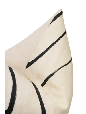 Graffito Linen Onyx Pillow