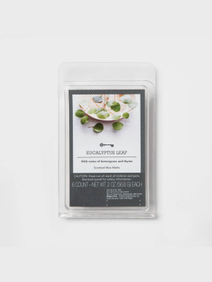 6ct Eucalyptus Leaf Scented Wax Melts - Threshold™