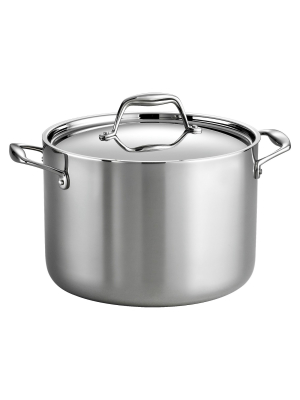 Tramontina Gourmet Tri-ply Clad Induction-ready Stainless Steel 8 Qt Covered Stock Pot