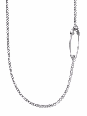 Embedded Safety Pin Necklace