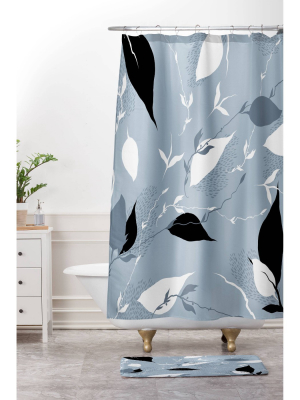 Iveta Abolina Scandi Ice Shower Curtain Blue - Deny Designs