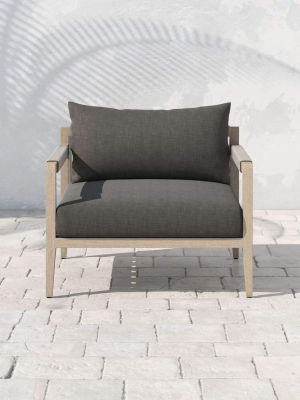 Sherwood Outdoor Chair, Charcoal/washed Brown