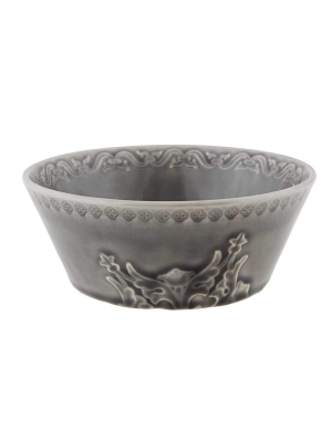 Bordallo Pinheiro Rua Nova Gray Cereal Bowl