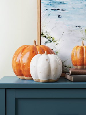 Decorative Ceramic Pumpkin - Threshold™