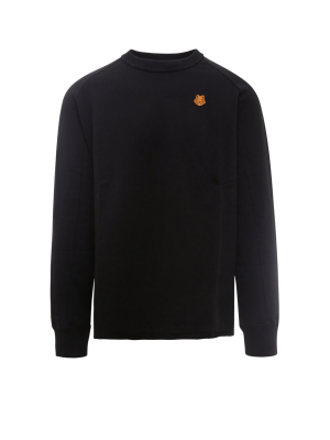 Kenzo Logo Patch Ribbed Hem Sweatshirt