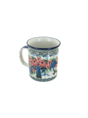 Blue Rose Polish Pottery Blush Bouquet Small Coffee Mug