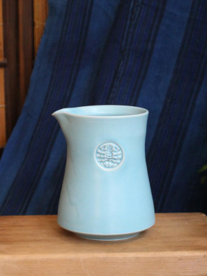 Kelly Pottery, Short Light Blue Ceramic Coffee Pot