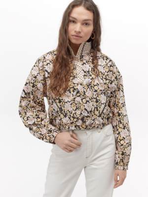 Uo Floral Mixed Print Popover Jacket