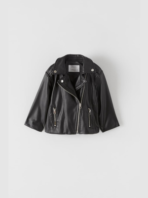 Faux Leather Biker Jacket