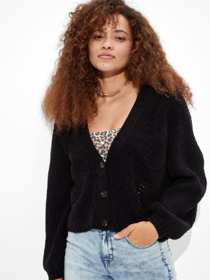 Ae Chenille Oversized Cardigan