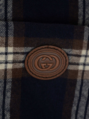 Gucci Interlocking G Tag Check Shirt