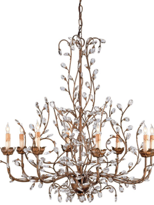 Large Crystal Bud Chandelier