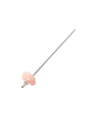 Rose Quartz Crystals For Humanity Silver Straw