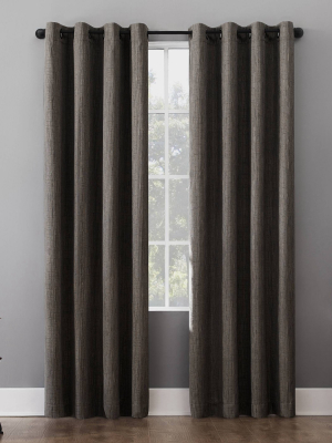 Gavlin Crosshatch Jacquard Extreme 100% Blackout Grommet Top Curtain Panel - Sun Zero