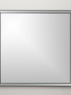 Bisel Beveled Square Mirror Black