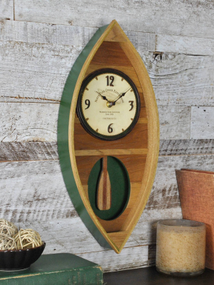 Wood Canoe Pendulum Clock - Firstime