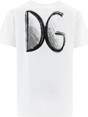 Dolce & Gabbana Kids Logo Crown Printed T-shirt