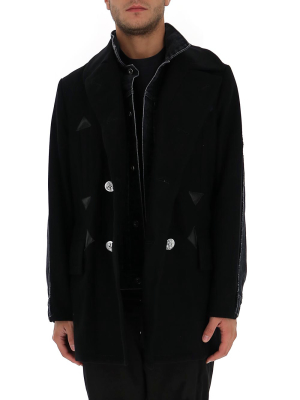 Sacai Panelled Double Breasted Coat