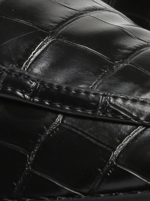 Hada Crocodile-embossed Leather Loafer