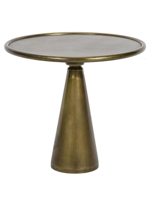 Noir Hiro Short Brass Side Table