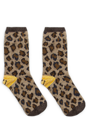 84 Yarns Heel Smilie Leopard Socks