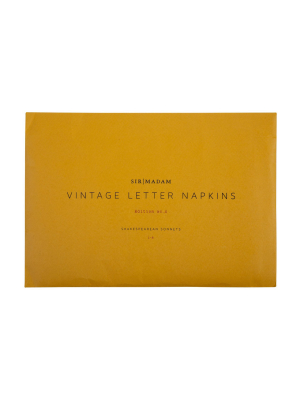 Sir|madam Letter Napkins Sonnets