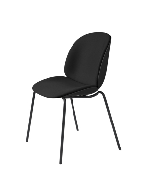 Beetle Dining Chair, Stackable - Front Upholstered - Black Matt Base