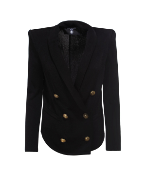 Balmain Double-breasted Structured Shoulder Blazer