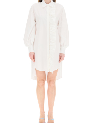 Msgm Ruffled Shirt Dress