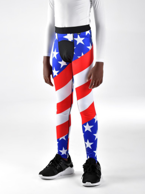 Usa America Flag Tights For Kids