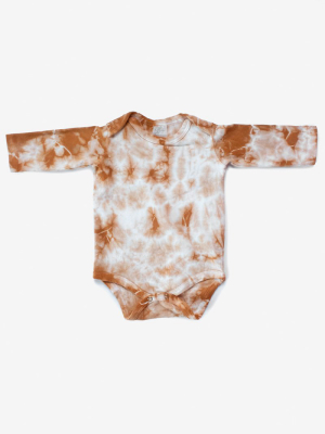 Tie Dye Organic Long Sleeve Onesie - Amber