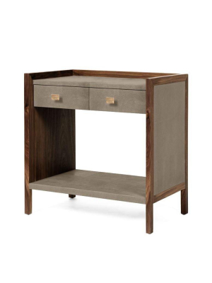 Kennedy Double Nightstand Castor Gray And Walnut