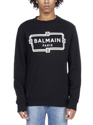 Balmain Flocked Logo Sweatshirt