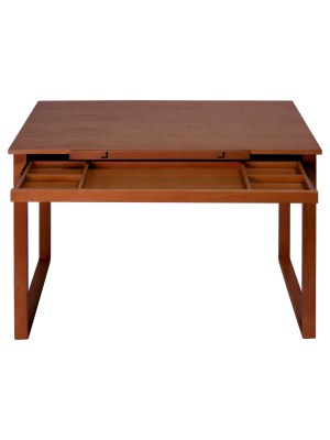 Canvas & Color Wood Drawing Table Sonoma Brown - Studio Designs