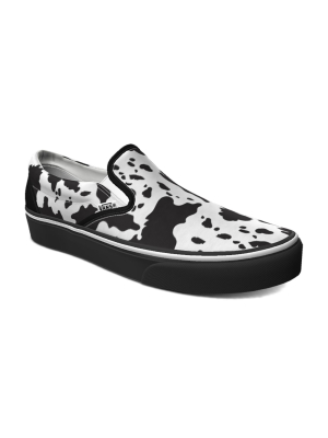 Customs Cow Print Slip-on