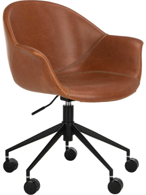 Emanuel Office Chair Light Brown/black